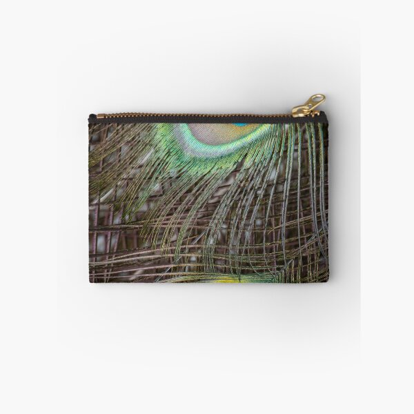 Item preview, Peacock Feather Macro Detail Wildlife Photography Colorful Nature Print designed and sold by WildFrameNature.
