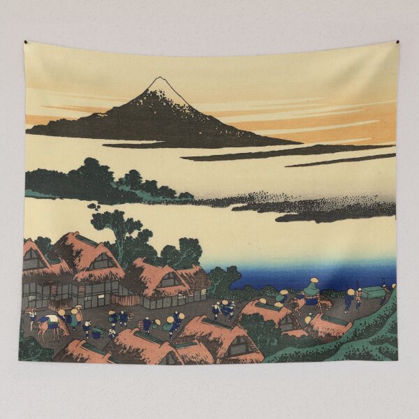 Item preview, Dawn at Isawa in Kai Province - Katsushika Hokusai designed and sold by themasters.
