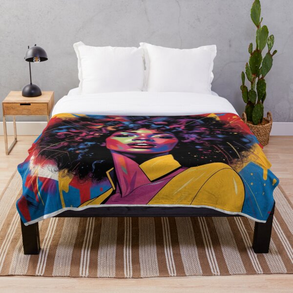 Item preview, Arte pop de una mujer afroamericana atrevida. Retrato colorido que refleja tu estilo retro y descarado... designed and sold by Moonrock Design.
