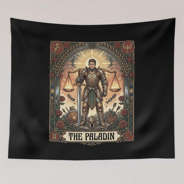 Item preview, The Paladin Tarot Card Fantasy Tabletop RPG Art designed and sold by Fenay Designs.