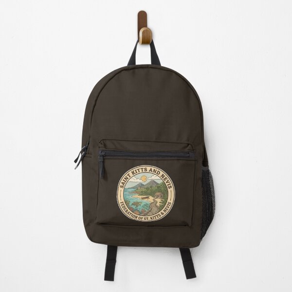 Item preview, Saint Kitts and Nevis Landscape Illustration Travel Art Badge designed and sold by KrisSidDesigns.