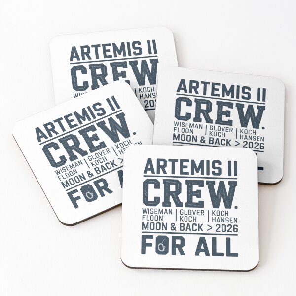 Item preview, Artemis II Mission Crew Tee | Minimal NASA Space Program Typography designed and sold by DmaarGroup.