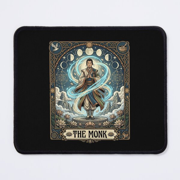 Item preview, The Monk Tarot Card Fantasy Tabletop RPG Art designed and sold by Fenay Designs.