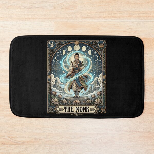 Item preview, The Monk Tarot Card Fantasy Tabletop RPG Art designed and sold by Fenay Designs.