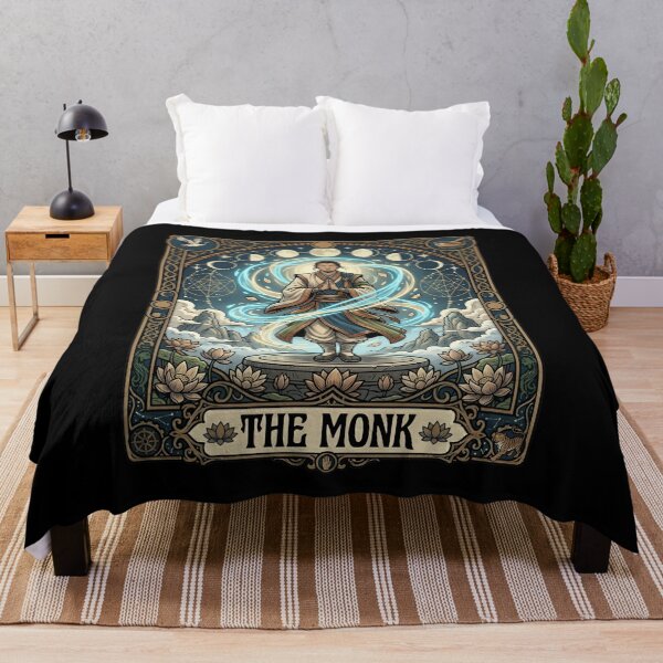 Item preview, The Monk Tarot Card Fantasy Tabletop RPG Art designed and sold by Fenay Designs.