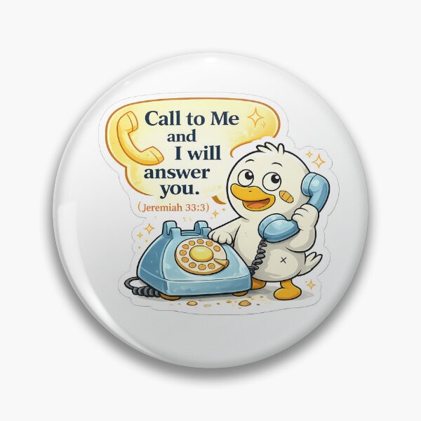 Item preview, Call to Me Jeremiah 33:3 Duck Christian Sticker designed and sold by Faithlines.
