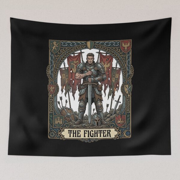 Item preview, The Fighter Tarot Card RPG Tabletop Fantasy designed and sold by Fenay Designs.