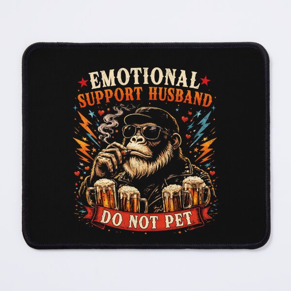 Item preview, Emotional Support Husband Do Not Pet Funny Monkey designed and sold by Ortigzitoun.