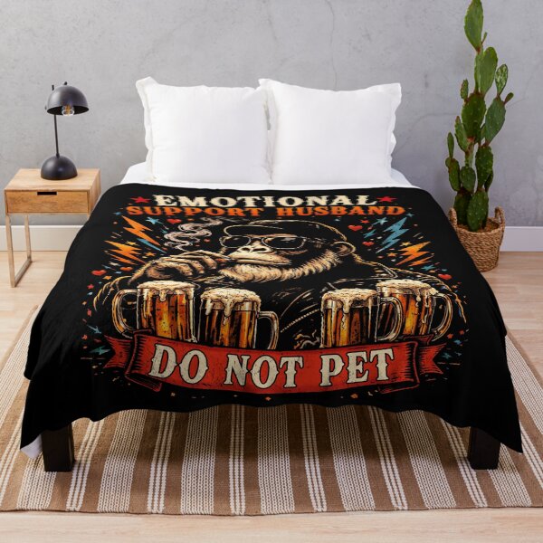 Item preview, Emotional Support Husband Do Not Pet Funny Monkey designed and sold by Ortigzitoun.