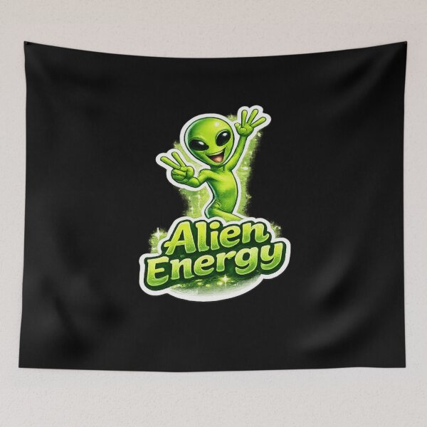 Item preview, Cute Alien Energy Funny Cartoon UFO Design designed and sold by Artbysarmina.