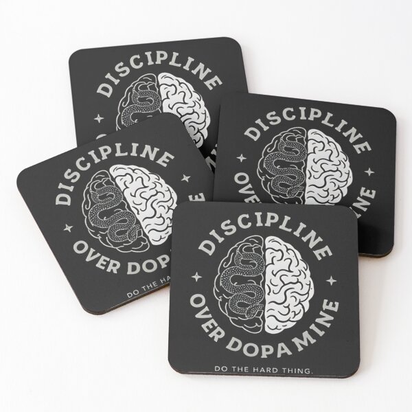 Item preview, Discipline Over Dopamine – Do the Hard Thing Motivational Mindset Design designed and sold by Urben Loop.