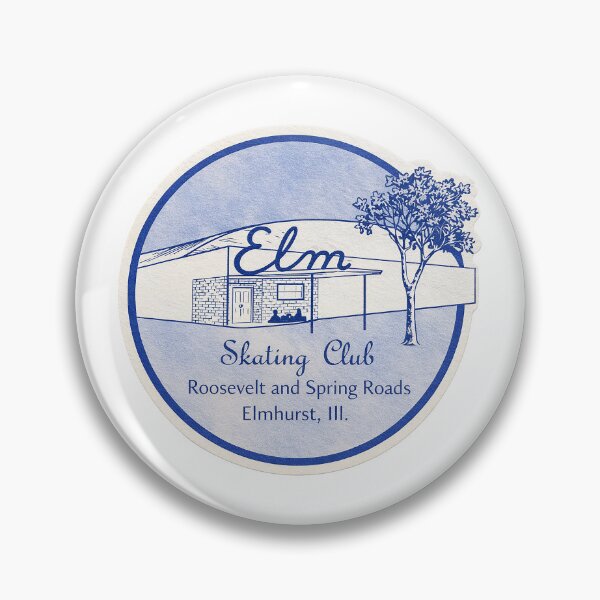Item preview, Elm Skating Club Elmhurst Illinois Roller Skating Rink Sticker Decal Label Design 3 designed and sold by tislord.