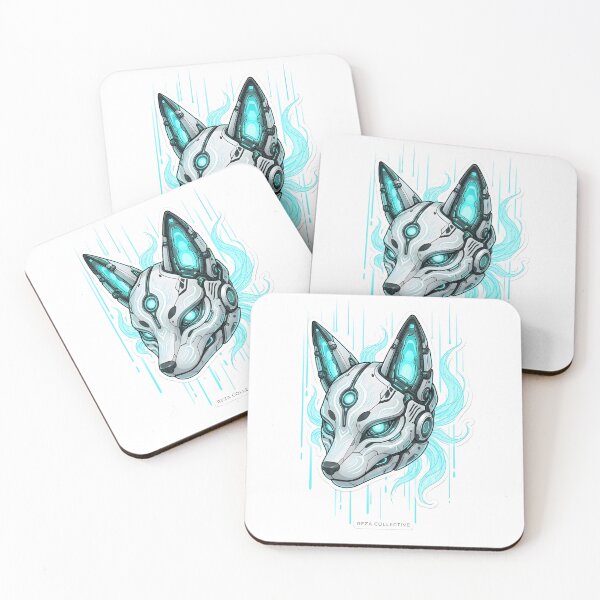 Item preview, Cybernetic Kitsune Futuristic Japanese Fox Mask designed and sold by RickyStick.