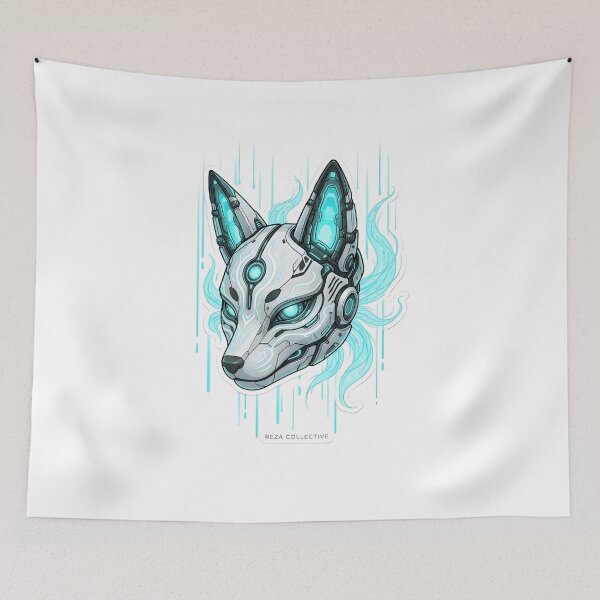 Item preview, Cybernetic Kitsune Futuristic Japanese Fox Mask designed and sold by RickyStick.