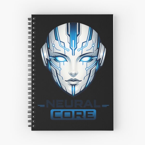 Item preview, Neural Core AI Face – Futuristic Cyberpunk Robot Head Neon Blue Tech Design designed and sold by JonelCrafts.