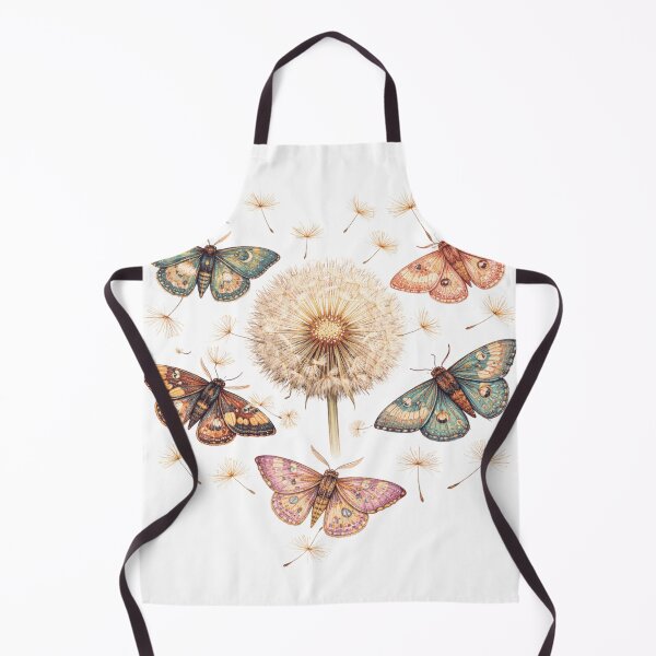 Item preview, Dandelion Puff and Colorful Moths Botanical Art designed and sold by funnyshop222.