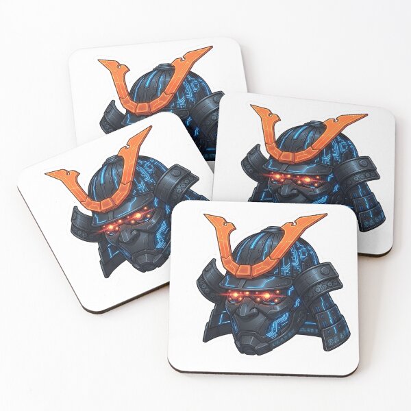 Item preview, Cybernetic Samurai Mecha Helmet Warrior Art designed and sold by RickyStick.