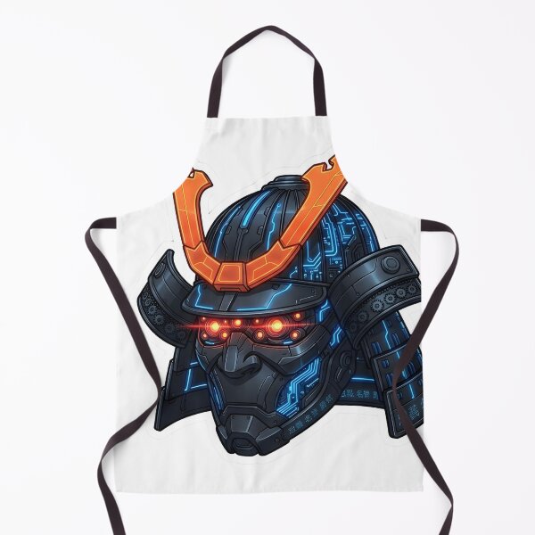 Item preview, Cybernetic Samurai Mecha Helmet Warrior Art designed and sold by RickyStick.