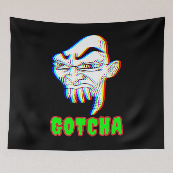 Item preview, Gotcha Scary Horror Face Mask Art EDM Tricolor Rad Rave    designed and sold by CuratedlyV.