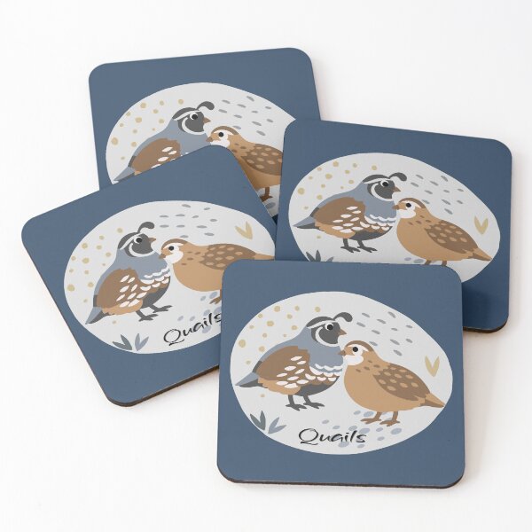 Item preview, Quail Couple Illustration designed and sold by AnulaArt.
