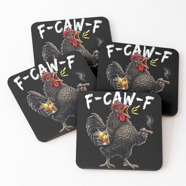 Item preview, Vintage Rooster F Caw F Coffee Drinker Sarcastic Humor designed and sold by schoolofbullies.