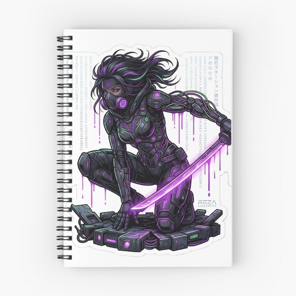 Item preview, Cyberpunk Kunoichi Futuristic Female Samurai Warrior designed and sold by RickyStick.