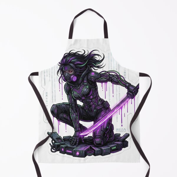 Item preview, Cyberpunk Kunoichi Futuristic Female Samurai Warrior designed and sold by RickyStick.