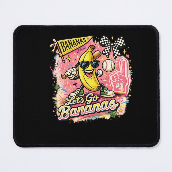 Item preview, Let’s Go Bananas Funny Banana Mascot T-Shirt, Baseball Game Day Shirt, Retro Cartoon Sports Tee for Men Women Kids designed and sold by YourgiftShop.