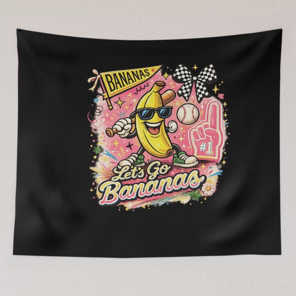Item preview, Let’s Go Bananas Funny Banana Mascot T-Shirt, Baseball Game Day Shirt, Retro Cartoon Sports Tee for Men Women Kids designed and sold by YourgiftShop.