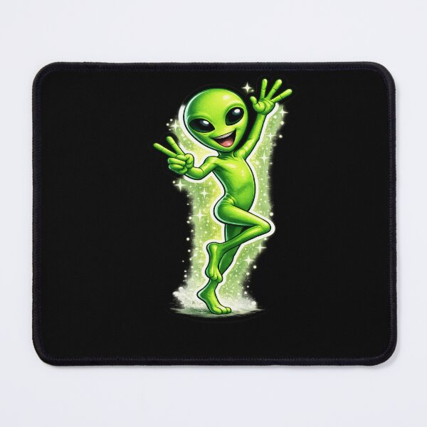 Item preview, Cute Dancing Alien Funny Cartoon UFO Design designed and sold by Artbysarmina.