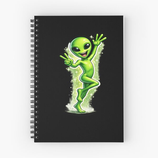 Item preview, Cute Dancing Alien Funny Cartoon UFO Design designed and sold by Artbysarmina.