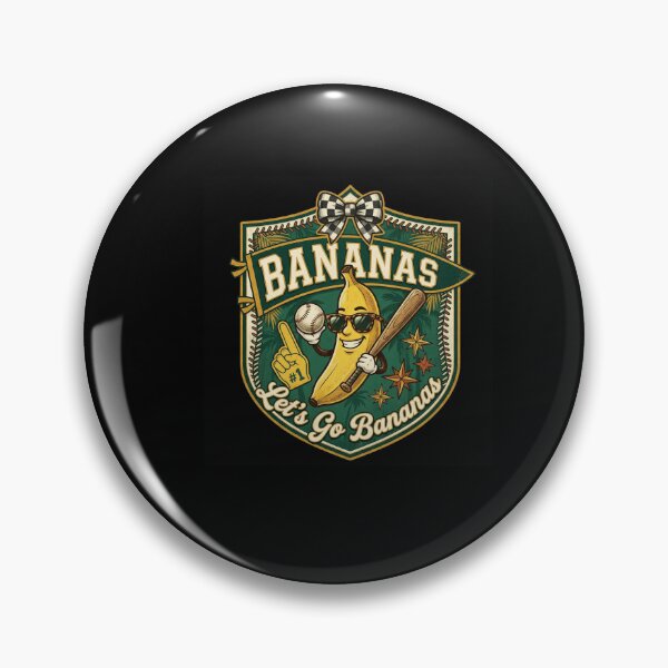 Item preview, Bananas Let’s Go Bananas Funny Banana Mascot – Retro Baseball Cartoon Design designed and sold by YourgiftShop.
