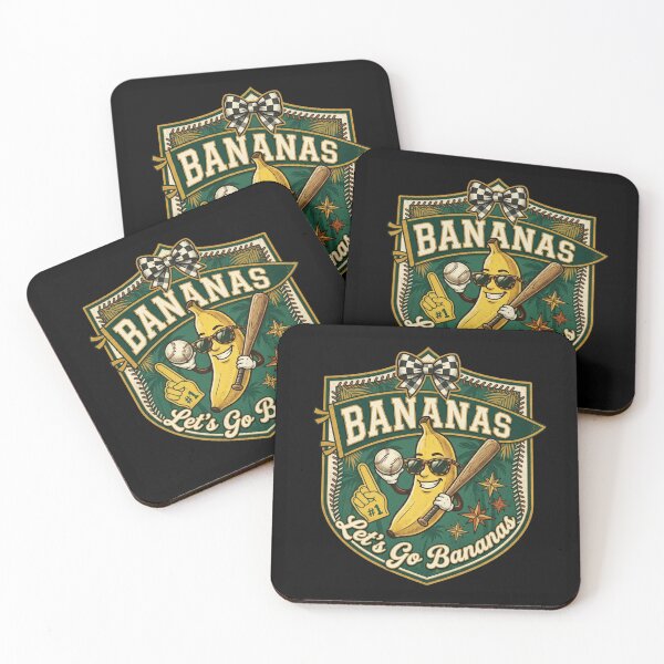 Item preview, Bananas Let’s Go Bananas Funny Banana Mascot – Retro Baseball Cartoon Design designed and sold by YourgiftShop.