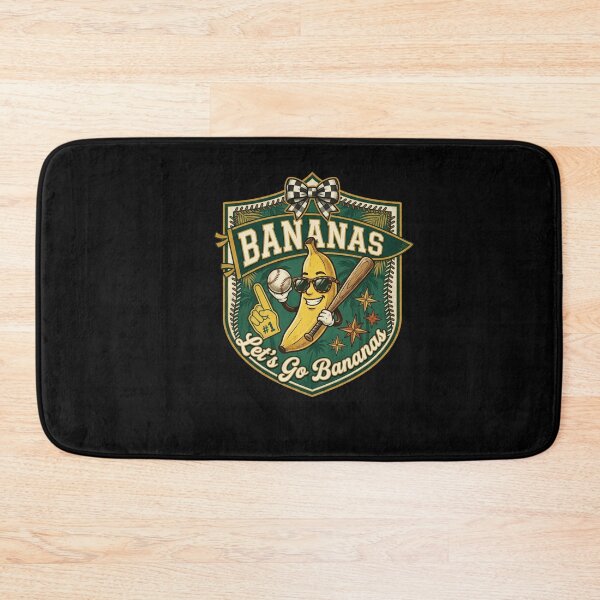 Item preview, Bananas Let’s Go Bananas Funny Banana Mascot – Retro Baseball Cartoon Design designed and sold by YourgiftShop.
