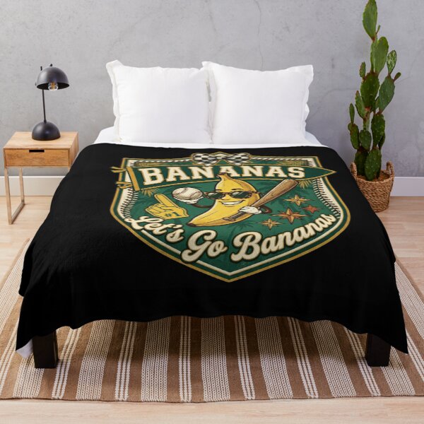 Item preview, Bananas Let’s Go Bananas Funny Banana Mascot – Retro Baseball Cartoon Design designed and sold by YourgiftShop.