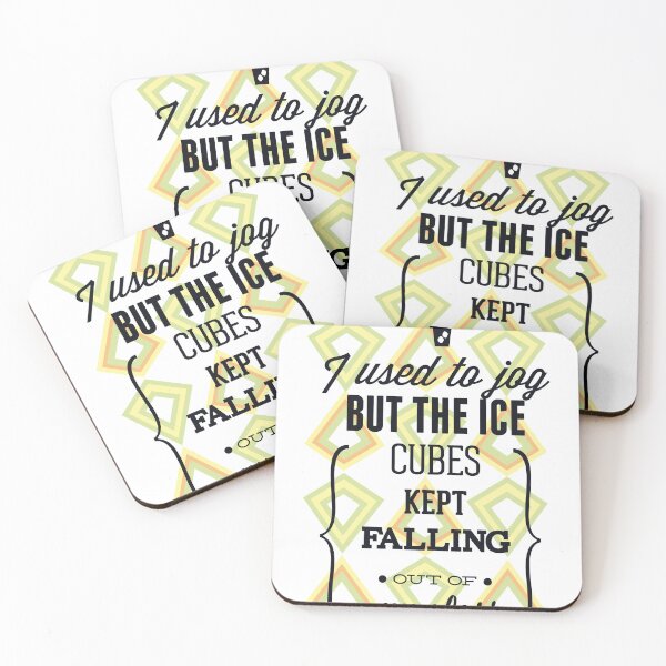 Item preview, Funny Drinking Jogging Quote Ice Cubes designed and sold by CosmicControl.