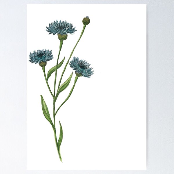 Item preview, Blue Watercolor Flowers designed and sold by NaughtyFlorals.