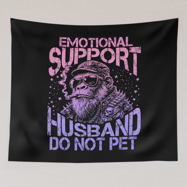 Item preview, Emotional Support Husband Do Not Pet Funny Monkey designed and sold by Ortigzitoun.