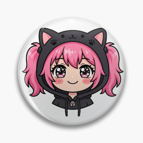Item preview, Cute Chibi Anime Girl Cat Hoodie Sticker designed and sold by Visualsbytori.