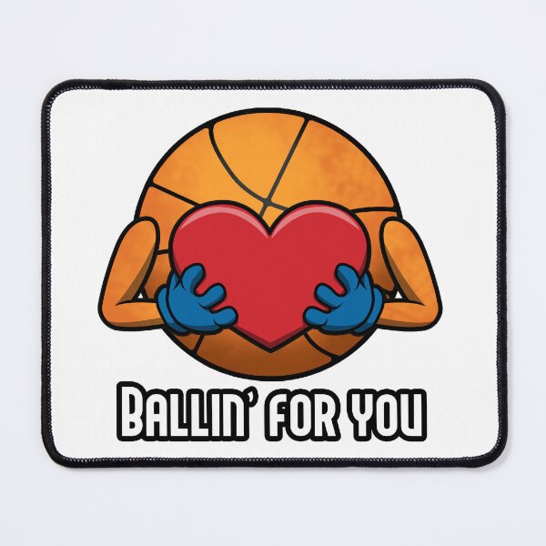 Item preview, Ballin' For You Funny and Sweet Basketball Heart Design designed and sold by Jaudaux Designs.