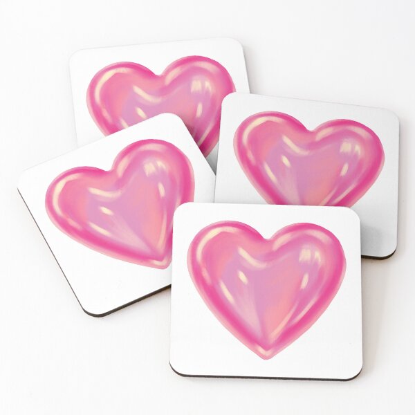 Item preview, Glossy pink heart designed and sold by Aalia-369.
