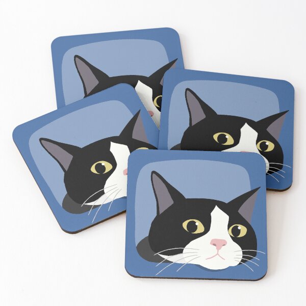 Item preview, Curious Tuxedo Cat Peeking Out designed and sold by Gumigrida.