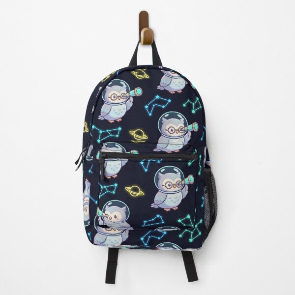 Item preview, Cute Kawaii Astronomer Owl Space Explorer & Neon Constellations designed and sold by InnerwayStudio.