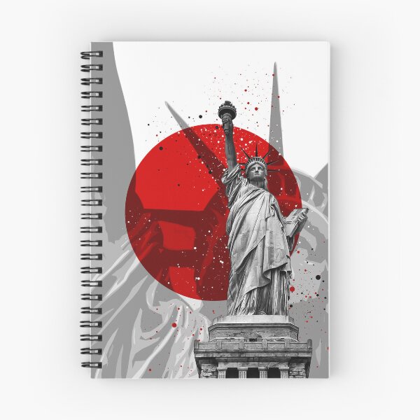 Item preview, Liberty Noir | Grunge Statue of Liberty & Red Sun Pop Art designed and sold by P-Design-Lab.