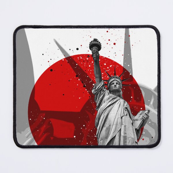 Item preview, Liberty Noir | Grunge Statue of Liberty & Red Sun Pop Art designed and sold by P-Design-Lab.