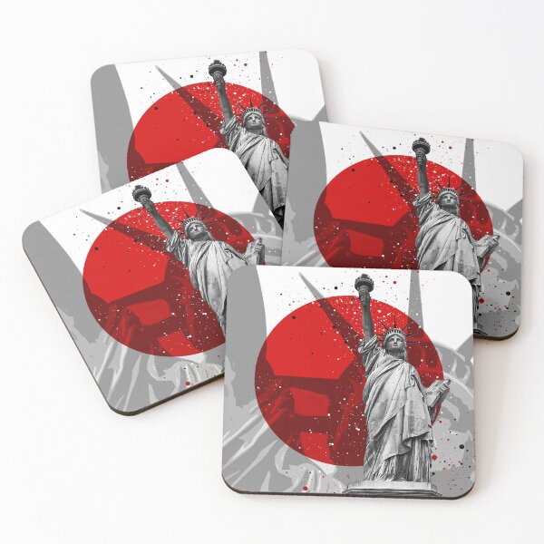 Item preview, Liberty Noir | Grunge Statue of Liberty & Red Sun Pop Art designed and sold by P-Design-Lab.