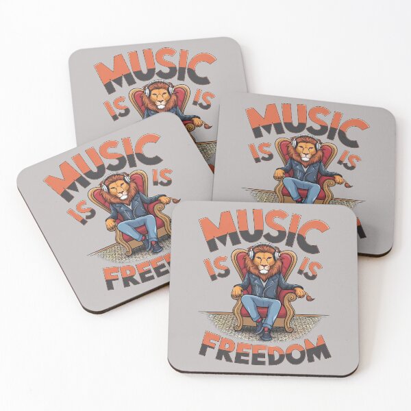 Item preview, Music Is Freedom – Lion with Headphones designed and sold by Art-Arcade6.