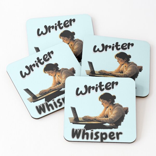 Item preview, Writer Whisper Design – Cozy Author and Laptop Watercolor Art - The Quiet Muse – Creative Writing Lifestyle designed and sold by PriyaMagic.