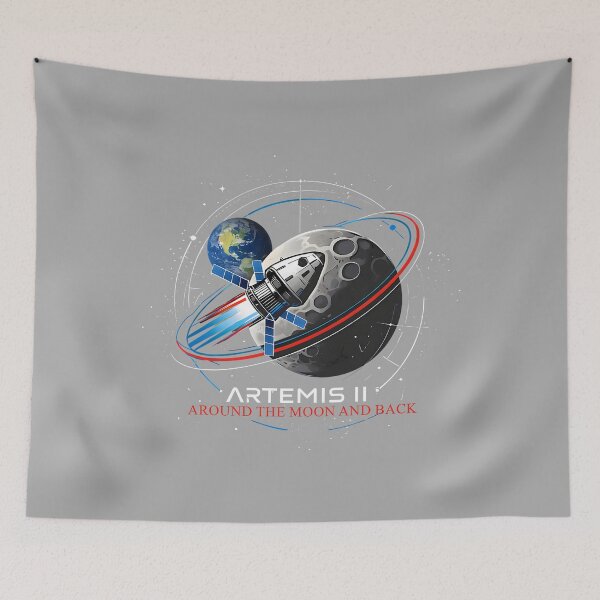Item preview, Artemis II Around The Moon and Back Astronaut Explorer designed and sold by KathieFaugh.