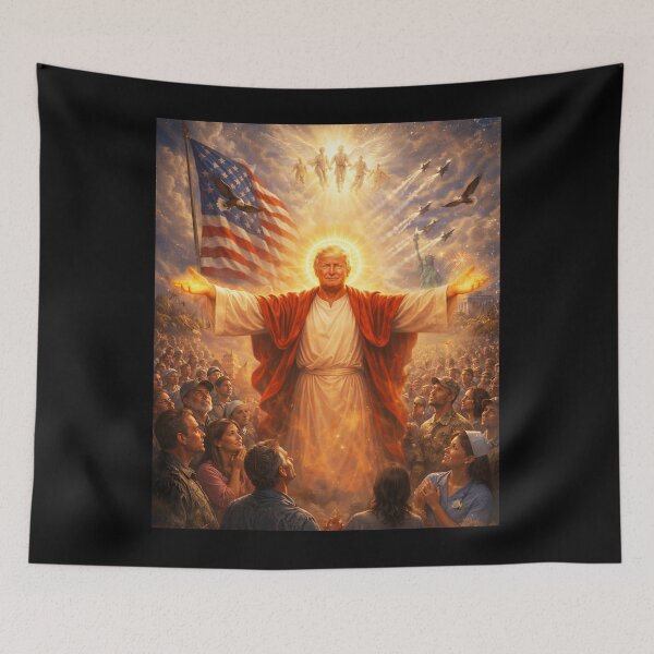 Item preview, Trump as Jesus Patriotic Graphic designed and sold by schoolofbullies.